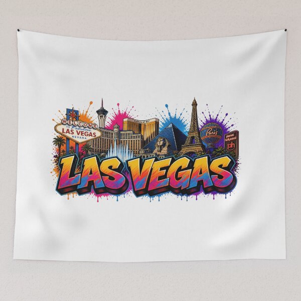 Item preview, Las Vegas Skyline – Graffiti Style T-Shirt Design Nevada  designed and sold by Earth Celebration Designs.