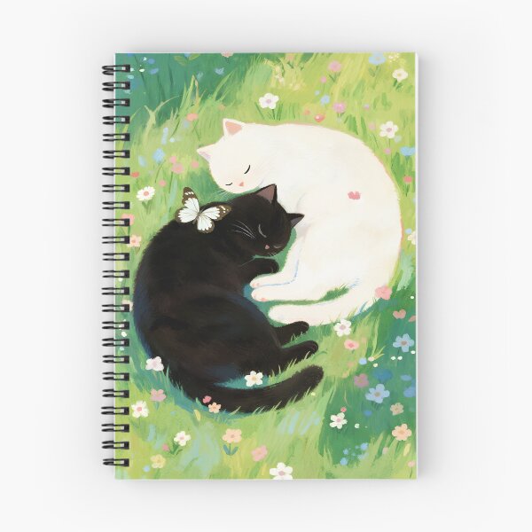Item preview, Black cat and white cat designed and sold by xianxiu-ling.