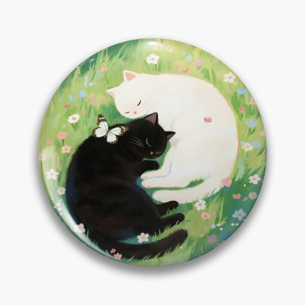 Item preview, Black cat and white cat designed and sold by xianxiu-ling.