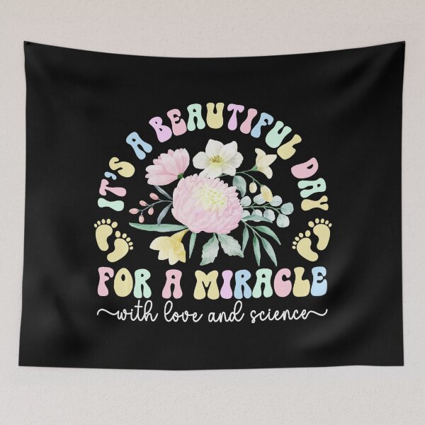 Item preview, Embryo Transfer Day Floral Retro Quote  designed and sold by zamiokaline.