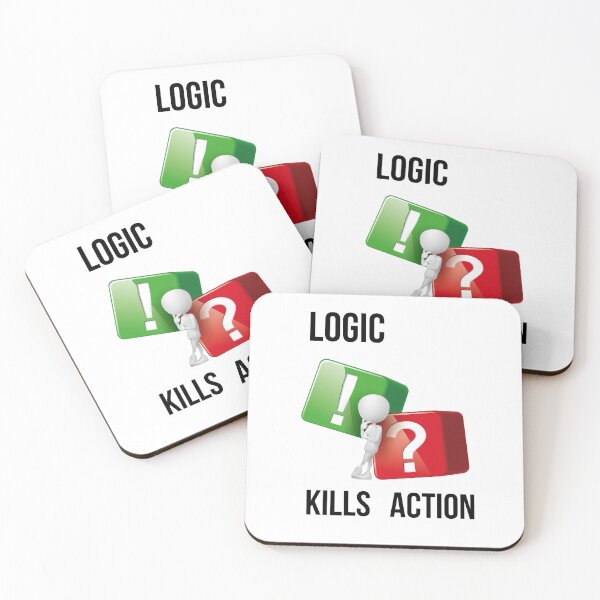 Item preview, "Logic Kills Action" doers mindset, bold statement, streetwear design designed and sold by TR_fairydesigns.