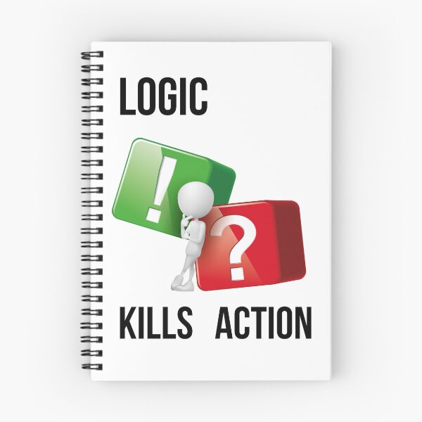 Item preview, "Logic Kills Action" doers mindset, bold statement, streetwear design designed and sold by TR_fairydesigns.