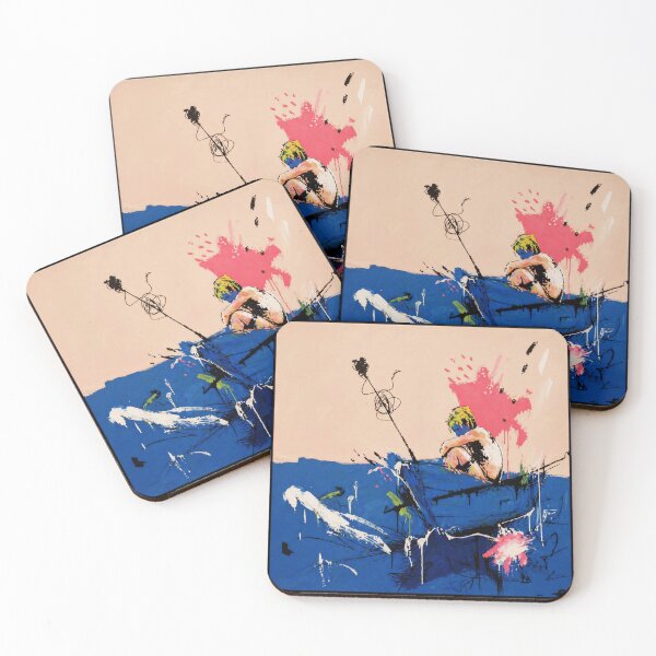 Item preview, Abstract Fisherman in Blue Boat Expressionist  designed and sold by Modaozushi216.