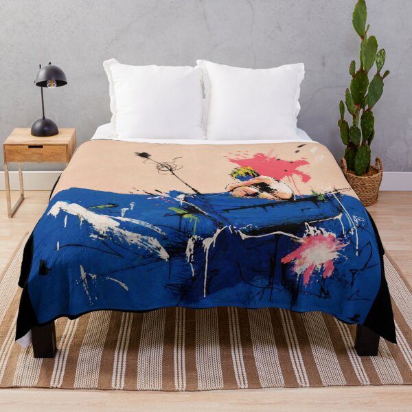 Item preview, Abstract Fisherman in Blue Boat Expressionist  designed and sold by Modaozushi216.