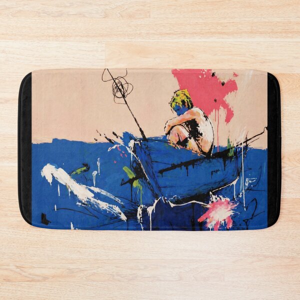 Item preview, Abstract Fisherman in Blue Boat Expressionist  designed and sold by Modaozushi216.