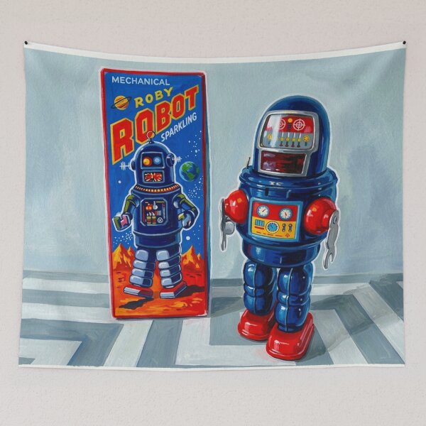Item preview, Vintage 1950s Japanese Mechanical 'Roby Robot' designed and sold by Corinne Alexa Jackson.