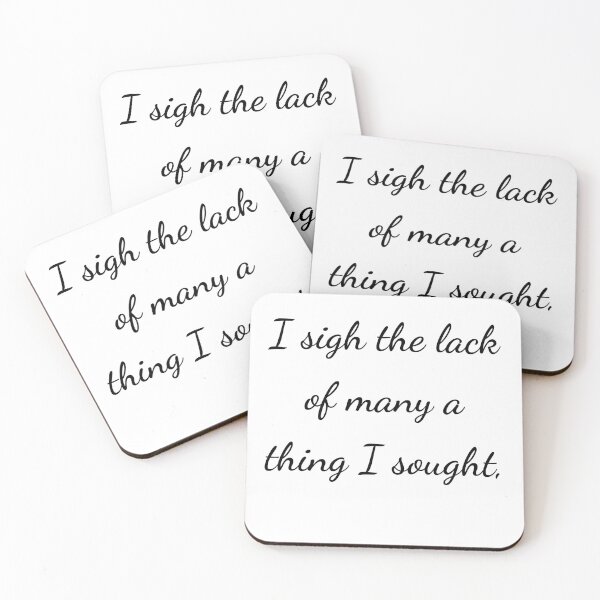 Item preview, "I sigh the lack of many a thing I sought," - handwriting black designed and sold by ariksworld.
