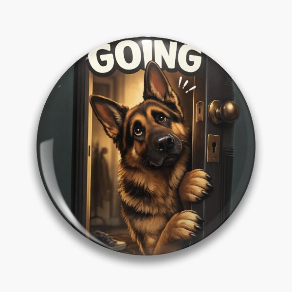 Item preview, WHERE ARE YOU GOING Dog Peeking Door designed and sold by OlyvieArt.