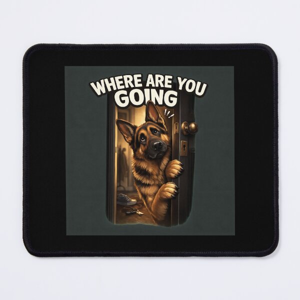 Item preview, WHERE ARE YOU GOING Dog Peeking Door designed and sold by OlyvieArt.