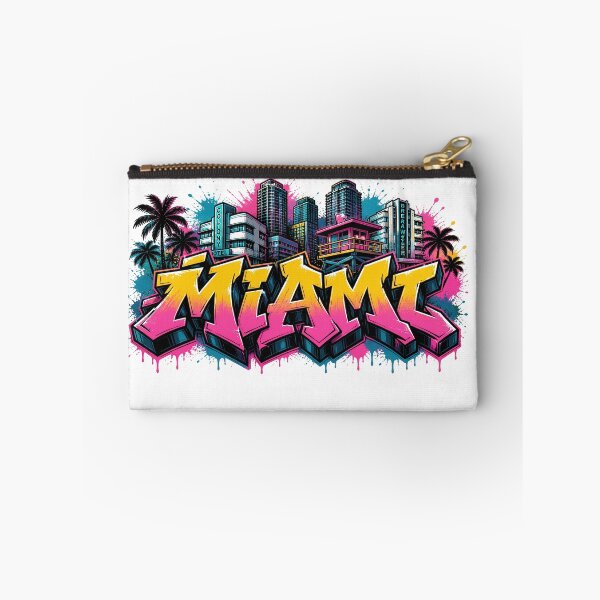 Item preview, Miami Skyline – Graffiti Style T-Shirt Design Florida - USA Beach City Art designed and sold by Earth Celebration Designs.