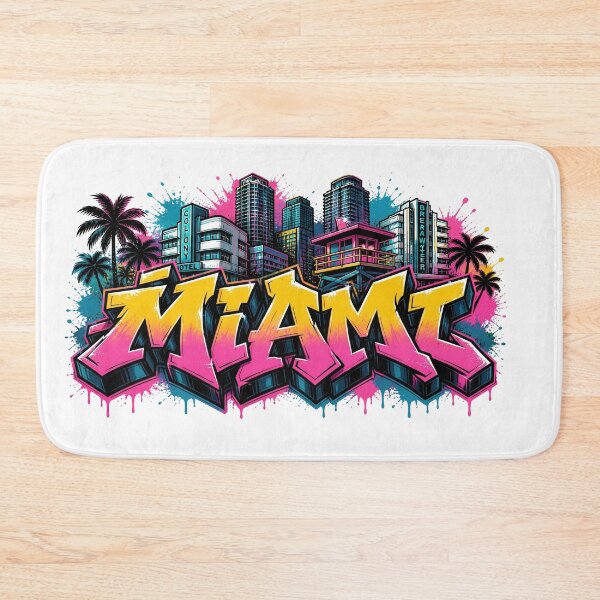 Item preview, Miami Skyline – Graffiti Style T-Shirt Design Florida - USA Beach City Art designed and sold by Earth Celebration Designs.