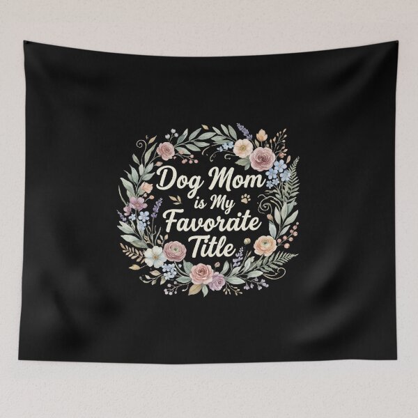Item preview, Dog Mom is My Favorite Title Retro Vintage Floral Lover Gift for Women designed and sold by Im-Ara.