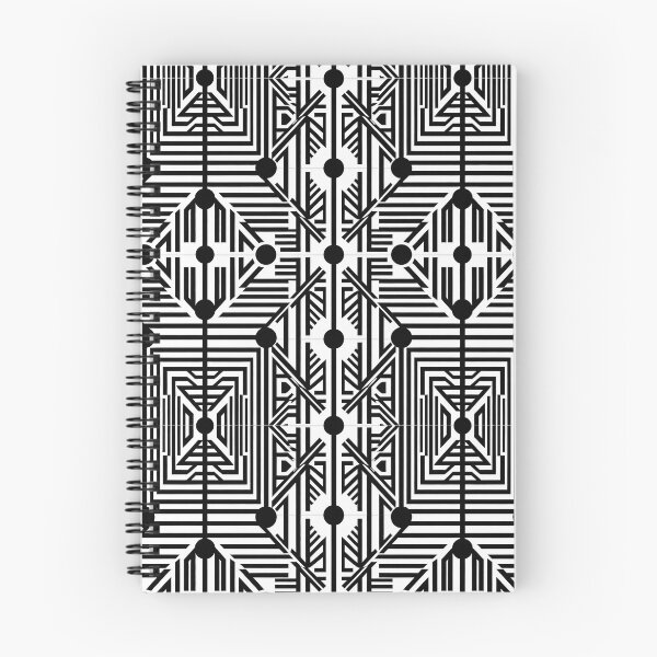 Item preview, Modern Black and White Architectural Geometric Pattern Line Art designed and sold by A1DesignMinimal.