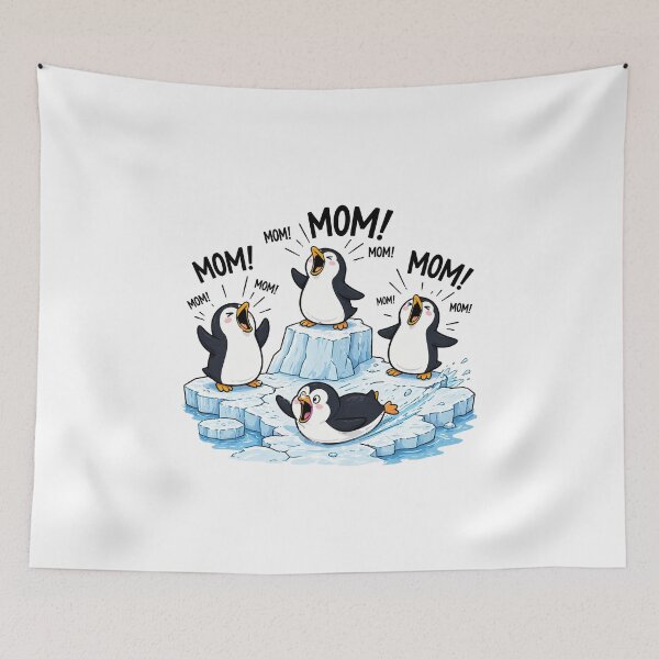 Artikelvorschau, Pinguin-Mama, Mama, Mama – Lustige Pinguin-Mama entworfen und verkauft von vintagearttee.