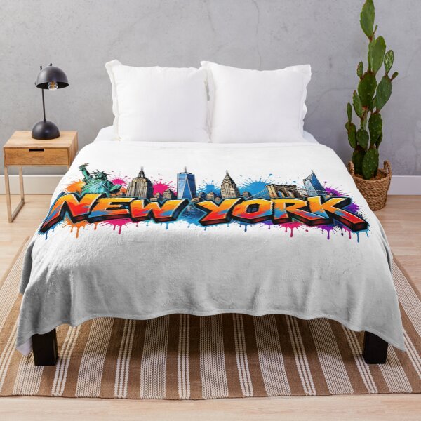 Item preview, New York Skyline – Graffiti Style T-Shirt Design - NYC USA Urban Art designed and sold by Earth Celebration Designs.