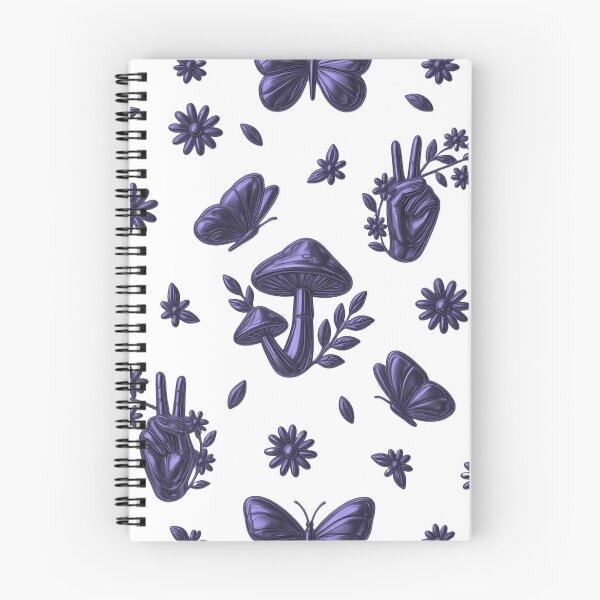 Item preview, Purple Witchy Aesthetic Pattern – Mushrooms, Butterflies & Floral Peace Design designed and sold by Lillies-2003.
