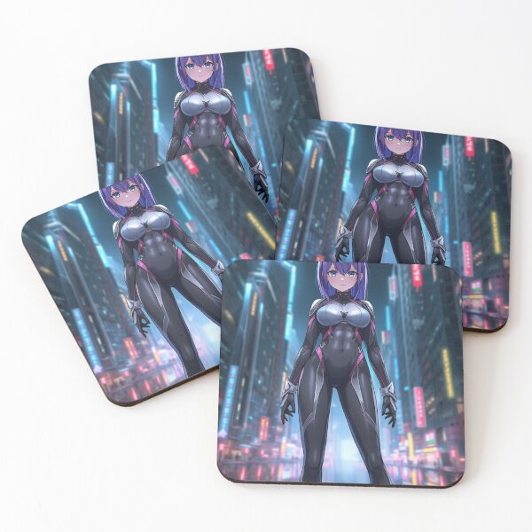 Item preview, Cyber E-Girl Anime Full Body – Neon Aesthetic Waifu Design designed and sold by AnimDream .