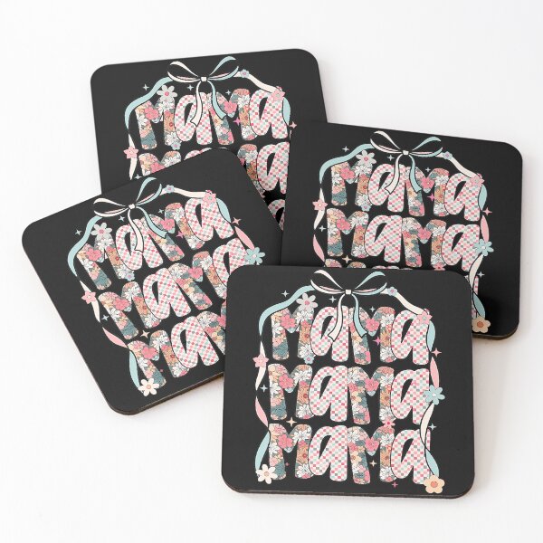 Item preview, Mama Floral Bow Checkered Letters designed and sold by zamiokaline.