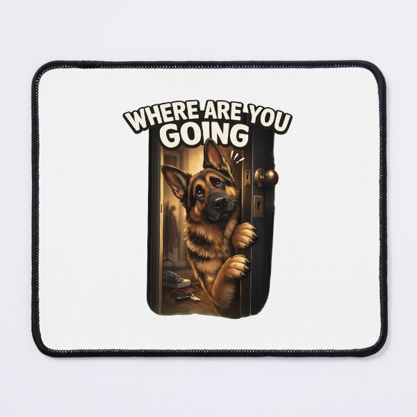 Item preview, WHERE ARE YOU GOING Dog Peeking Door designed and sold by OlyvieArt.