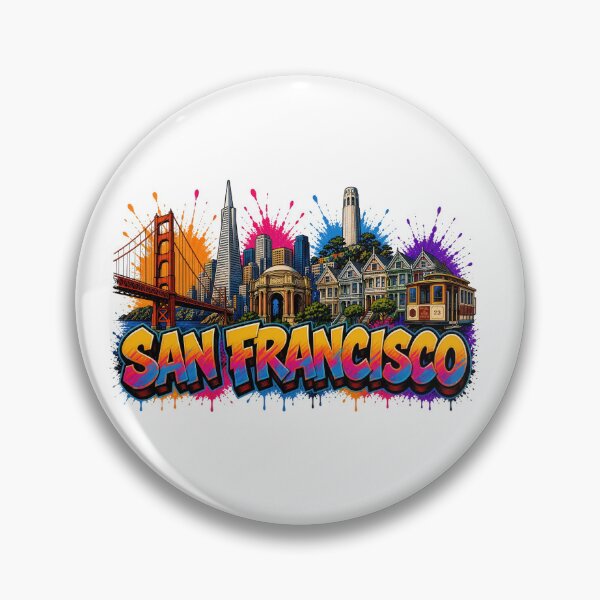 Item preview, San Francisco Skyline – Graffiti Style T-Shirt Design California USA Urban Art designed and sold by Earth Celebration Designs.