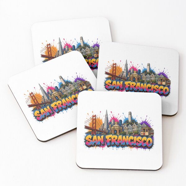 Item preview, San Francisco Skyline – Graffiti Style T-Shirt Design California USA Urban Art designed and sold by Earth Celebration Designs.