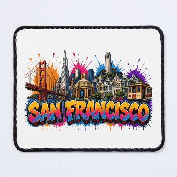 Item preview, San Francisco Skyline – Graffiti Style T-Shirt Design California USA Urban Art designed and sold by Earth Celebration Designs.