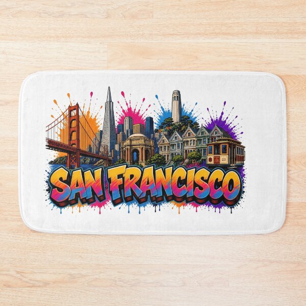 Item preview, San Francisco Skyline – Graffiti Style T-Shirt Design California USA Urban Art designed and sold by Earth Celebration Designs.