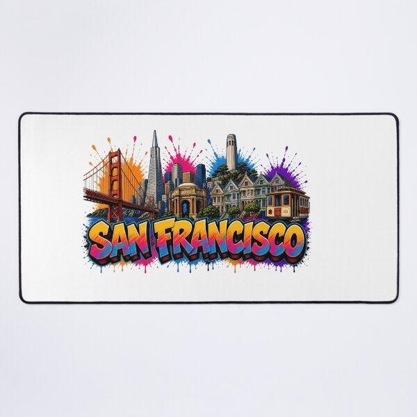 Item preview, San Francisco Skyline – Graffiti Style T-Shirt Design California USA Urban Art designed and sold by Earth Celebration Designs.