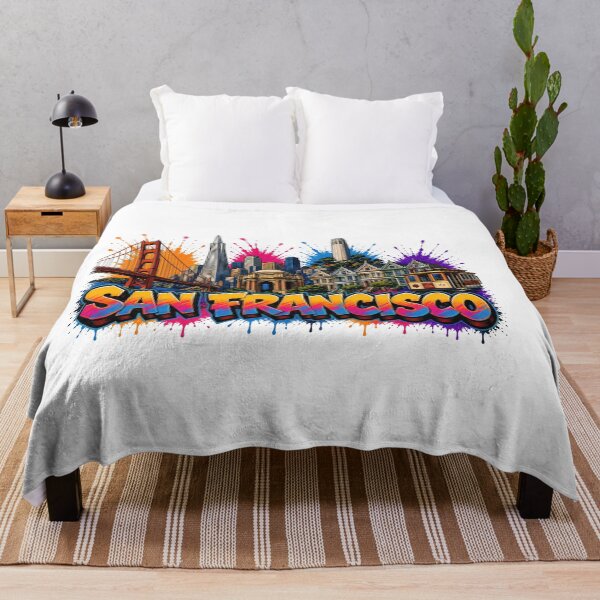 Item preview, San Francisco Skyline – Graffiti Style T-Shirt Design California USA Urban Art designed and sold by Earth Celebration Designs.