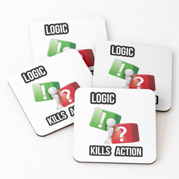 Item preview, "Logic Kills Action" doers mindset, bold statement, streetwear design designed and sold by TR_fairydesigns.