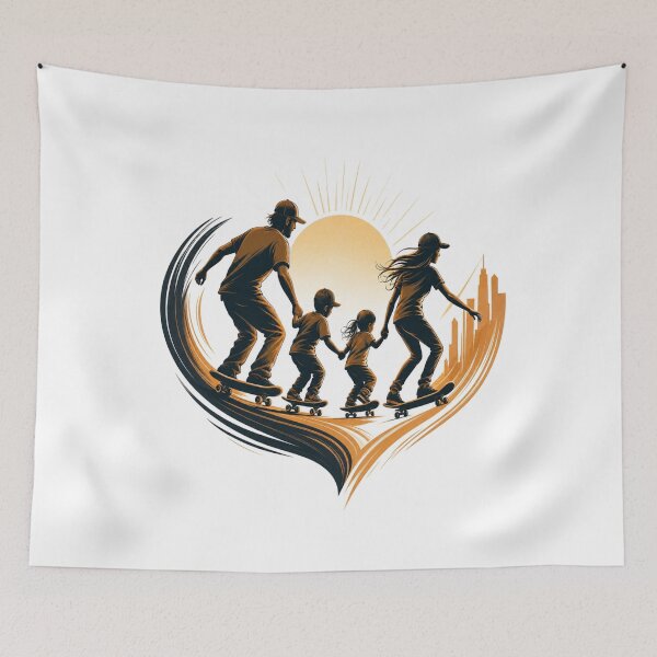 Item preview, Skateboarding Family Love Gift designed and sold by InkNovaLab.