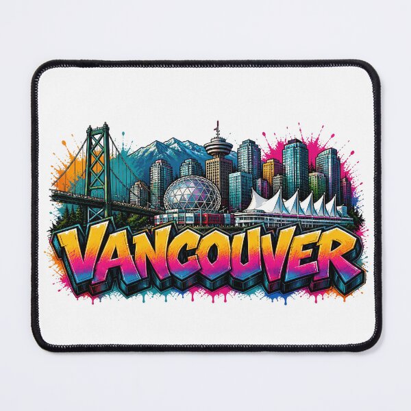 Item preview, Vancouver Skyline – Graffiti Style T-Shirt Design Canada Urban Art designed and sold by Earth Celebration Designs.