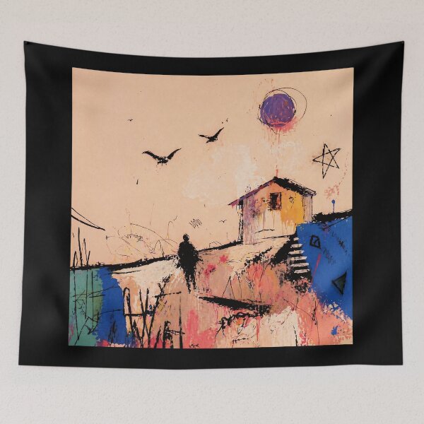 Item preview, Abstract Hill House Walk Painting designed and sold by Modaozushi216.