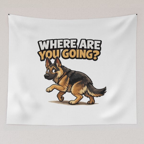 Item preview, Where Are You Going German Shepherd Dog Funny Pet designed and sold by OlyvieArt.