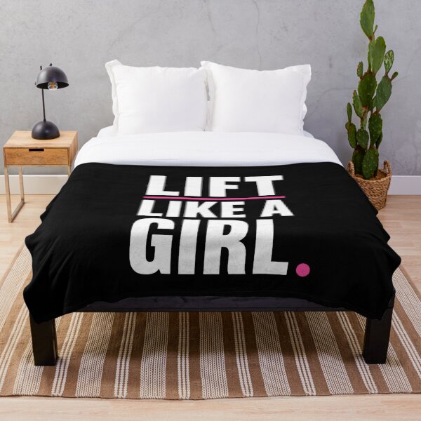 Artikelvorschau, Lift Like A Girl Minimal Typography Shirt entworfen und verkauft von StoryInCode.