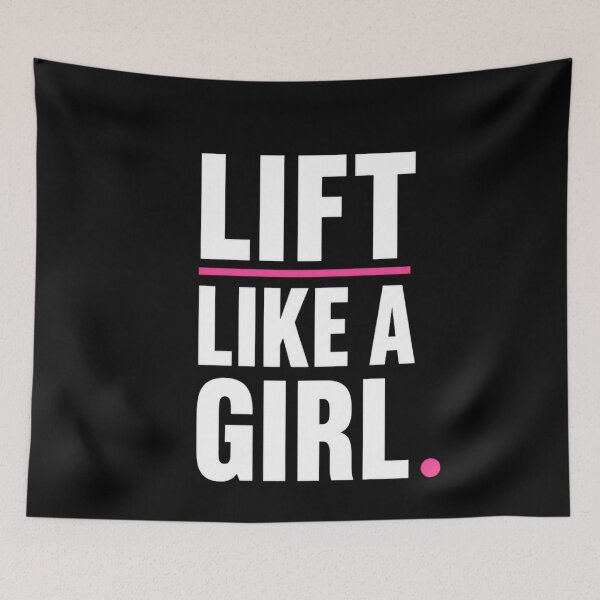 Item preview, Lift Like A Girl Minimal Typography Shirt designed and sold by StoryInCode.