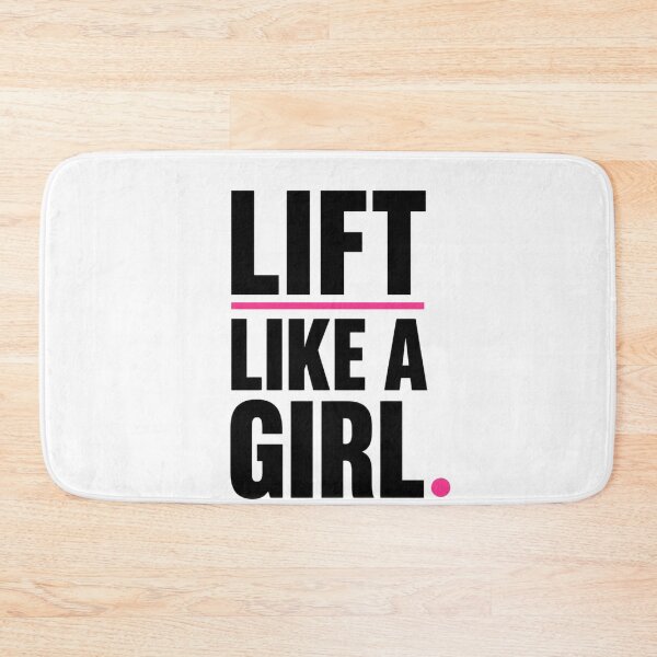 Item preview, Lift Like A Girl Minimal Typography Shirt designed and sold by StoryInCode.