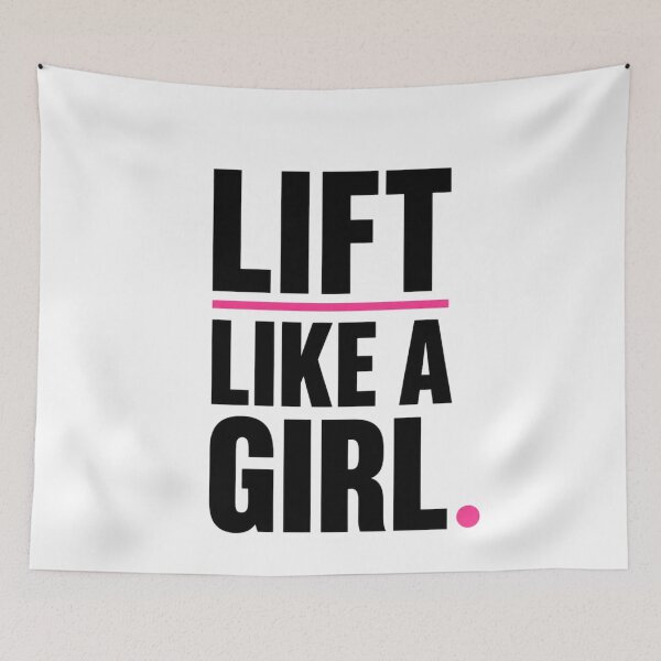 Item preview, Lift Like A Girl Minimal Typography Shirt designed and sold by StoryInCode.