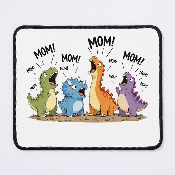 Item preview, Dinasour Mom Mom Mom - Funny Mom Dinasour designed and sold by vintagearttee.