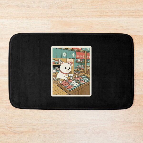 Item preview, Cute Bear Fish Market Japanese Shop Scene designed and sold by JordynLadukeg65.