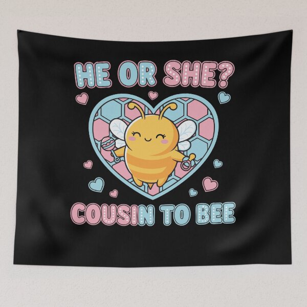 Item preview, Gender Reveal He Or She Cousin To Bee Baby Shower designed and sold by LuminOrb.
