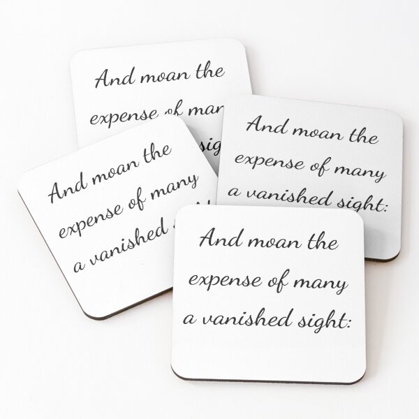 Item preview, "And moan the expense of many a vanished sight:" - handwriting black designed and sold by ariksworld.