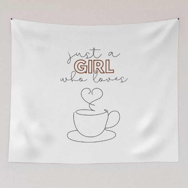Item preview, Just a Girl Who Loves Coffee – Minimalist Coffee Lover Typography Design designed and sold by ArcticFoxStudio.