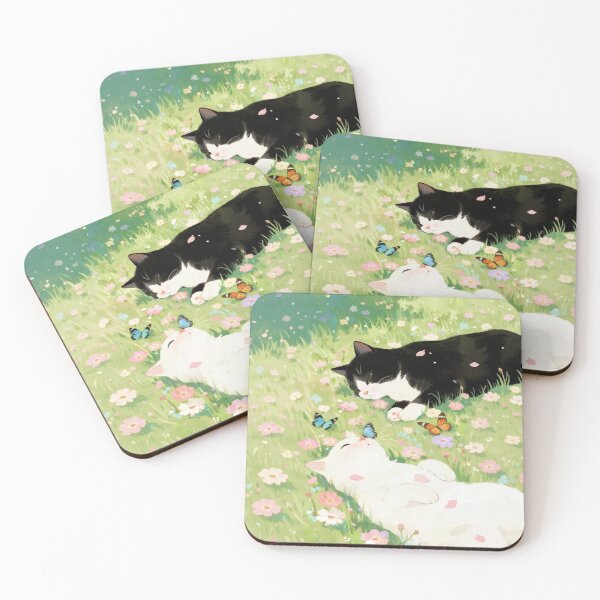 Item preview, Black cat and white cat designed and sold by xianxiu-ling.