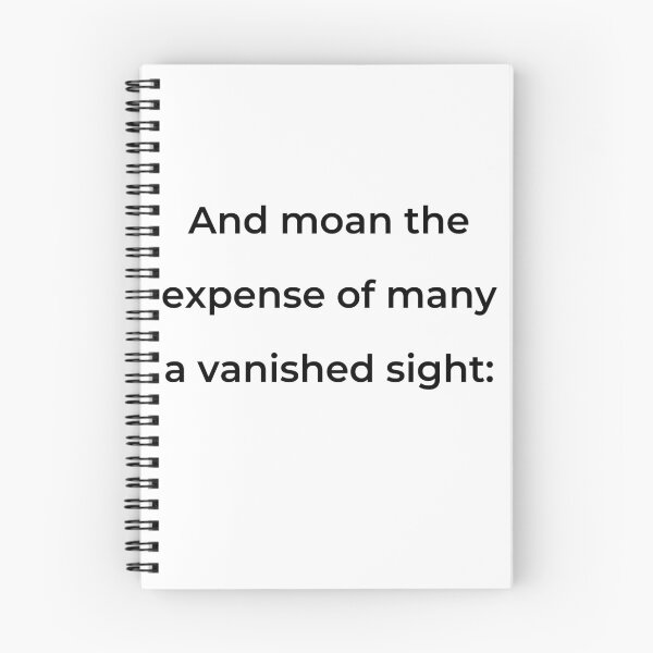Item preview, "And moan the expense of many a vanished sight:" - print black designed and sold by ariksworld.
