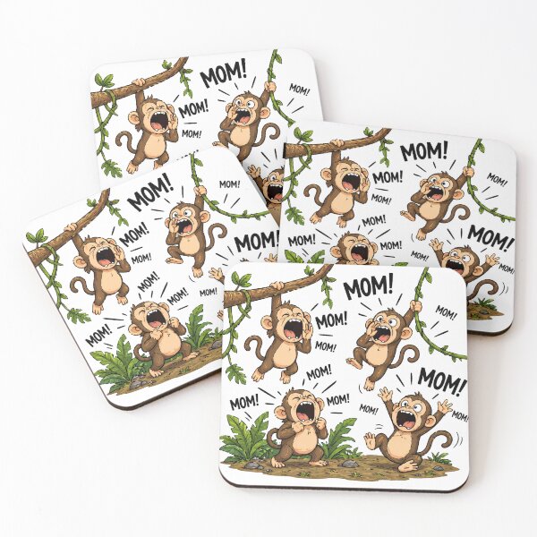 Item preview, Monkey Mom Mom Mom - Funny Mom Monkey designed and sold by vintagearttee.