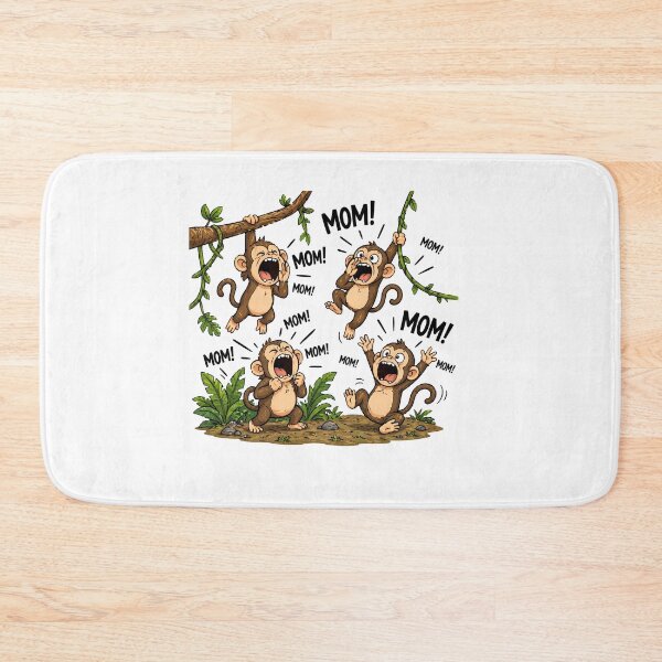 Item preview, Monkey Mom Mom Mom - Funny Mom Monkey designed and sold by vintagearttee.