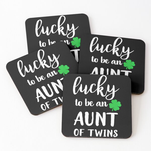 Item preview, Lucky to Be an Aunt of Twins Shamrock Lettering designed and sold by zamiokaline.