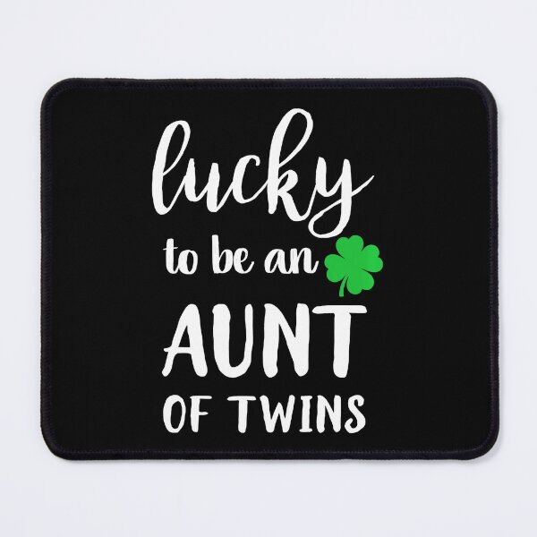 Item preview, Lucky to Be an Aunt of Twins Shamrock Lettering designed and sold by zamiokaline.
