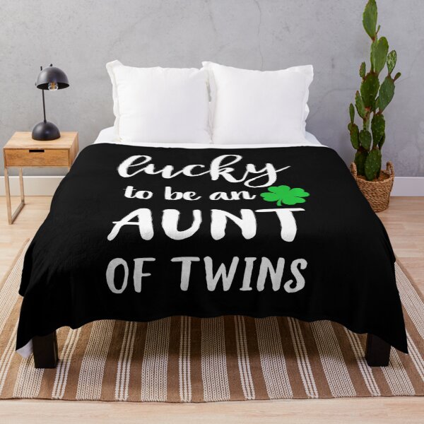 Item preview, Lucky to Be an Aunt of Twins Shamrock Lettering designed and sold by zamiokaline.